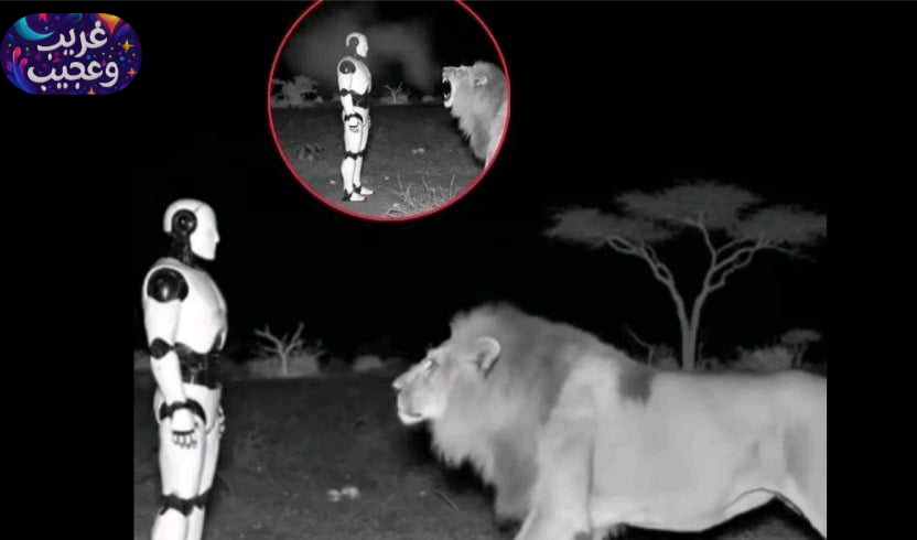 مواجهة الروبوت و الأسد